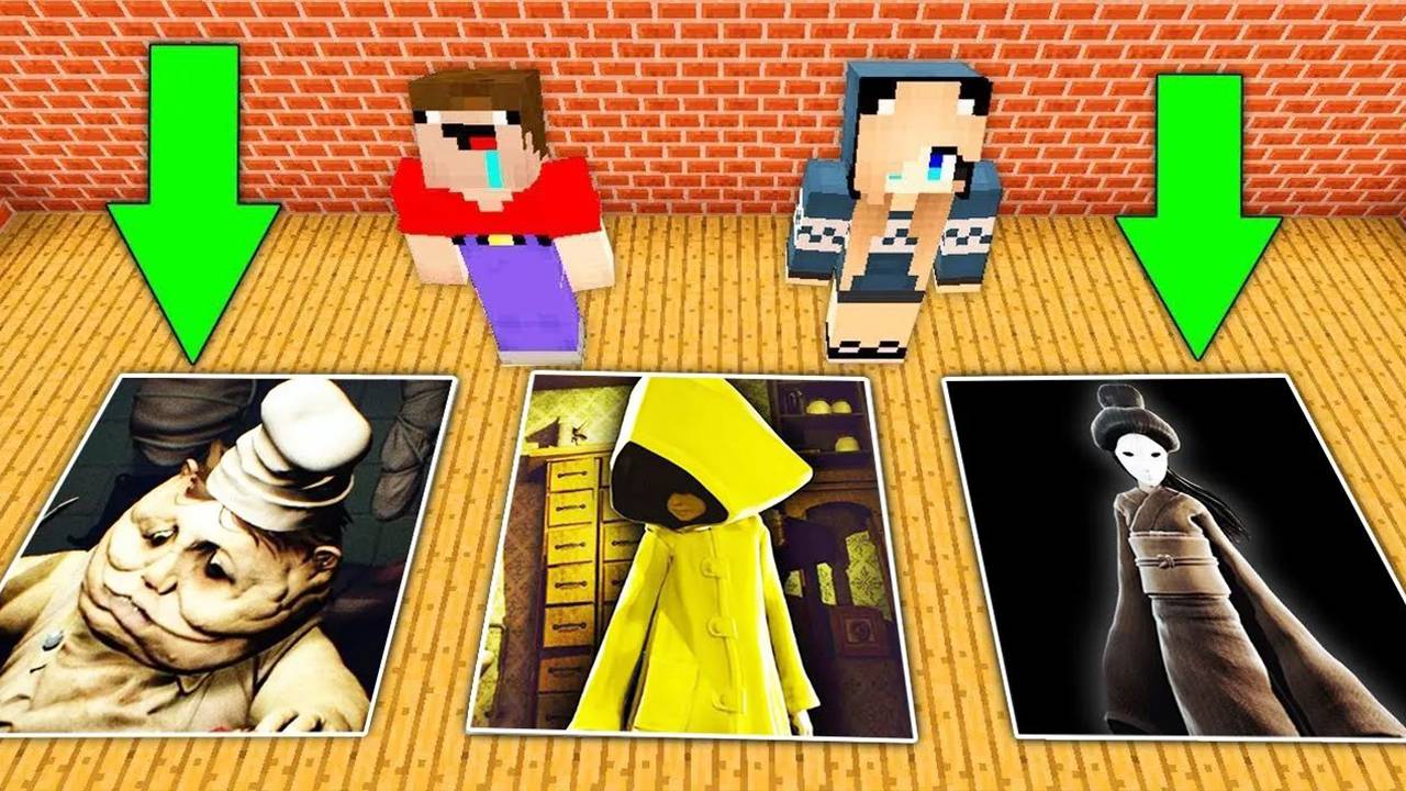 НУБ И ДЕВУШКА ПРО ПРОТИВ СТРАШНЫЕ ЯМЫ МАЛЕНЬКИЕ КОШМАРЫ В МАЙНКРАФТ! Повар, Хозяйка и Шестая смотреть онлайн