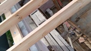 Кровля. часть 3. Установка коньковой балки.