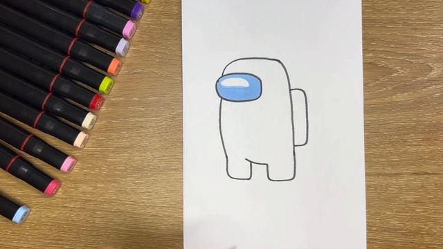 Як намалювати Амонг Ас легко / How to draw Among Us easy step by step смотреть онлайн