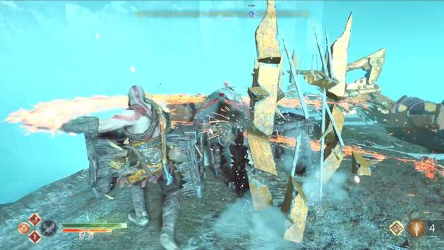Летящее корыто и мужчина с цепями God of War : Прохождение смотреть онлайн