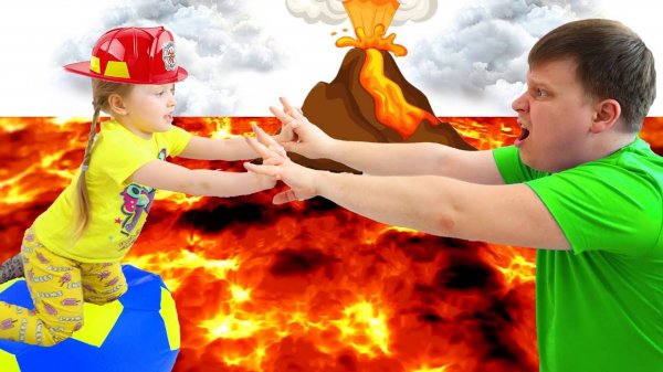 Пол это лава - Челлендж 🌋 The floor is lava 🌋