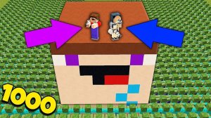 ДОМ В ГОЛОВЕ НУБА И ДЕВУШКИ ПРО ПРОТИВ 1000 ЗОМБИ В МАЙНКРАФТ