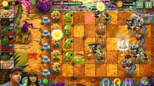 Растения против зомби 2  ПЕРВОБЫТНЫЙ ЗОМБОСС игра как ?