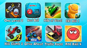 Видео для детей Красный Шарик  Дино Беш 2 Ред Бол Побег из Тюрьмы Хилс оф Стил Хилл Климб Рейсинг