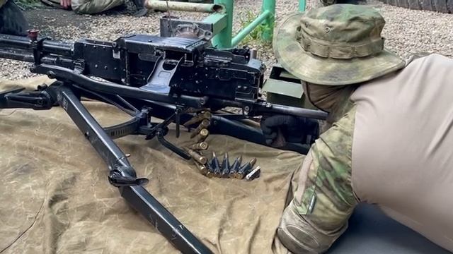 Работа с крупнокалиберным пулеметом