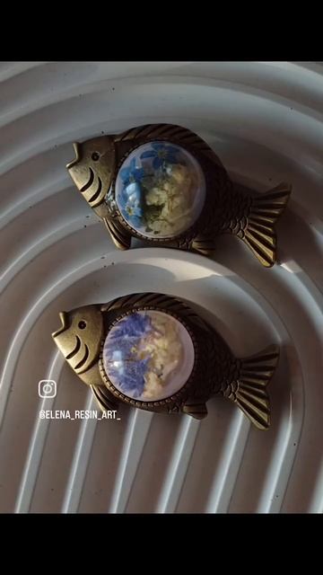 Новинка Броши Из эпоксидной смолы с сухоцветами Цена 2 смотреть онлайн