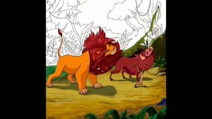 КОРОЛЬ ЛЕВ/История в виде быстрой раскраски/Disney