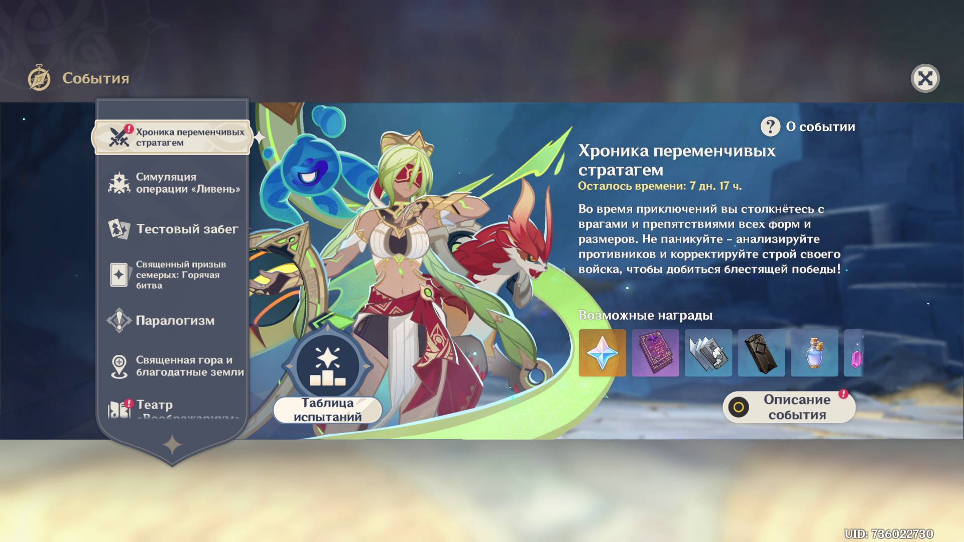 Genshin Impact 5.6 Событие Хроника переменчивых стратагем ТВИН