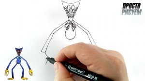 Как нарисовать кошмарного ХАГГИ ВАГГИ из Поппи Плейта