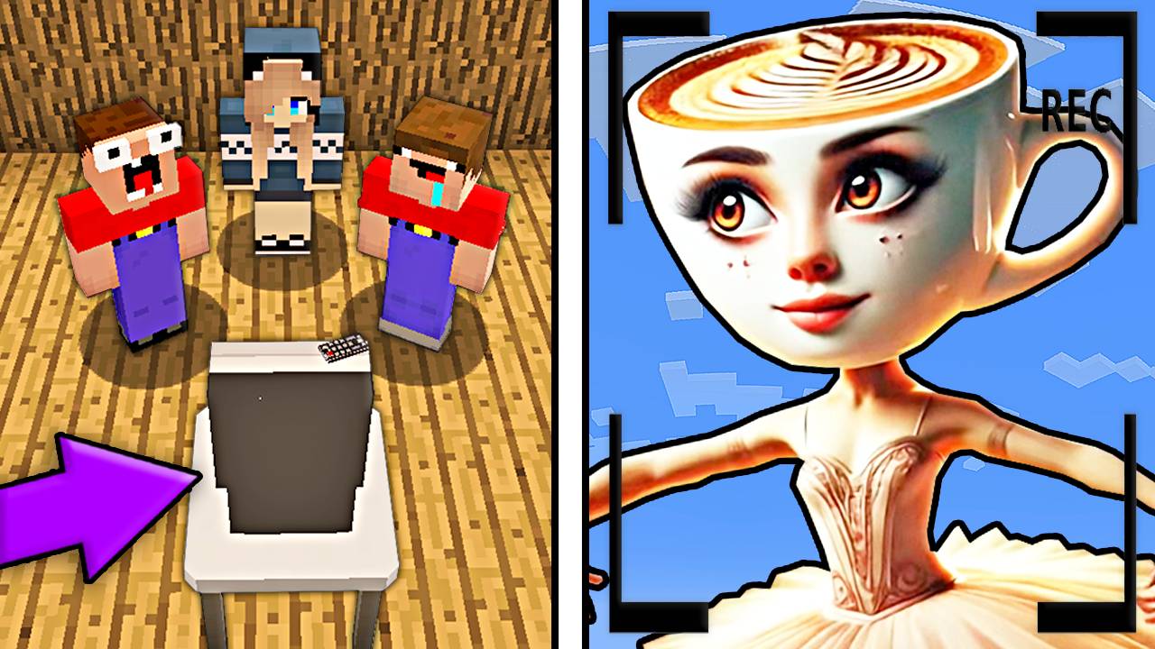 2 НУБА И ДЕВУШКА ПРО ЗАСНЯЛИ БАЛЕРИНО КАПУЧИНО НА СКРЫТЫЕ КАМЕРЫ В МАЙНКРАФТ смотреть онлайн