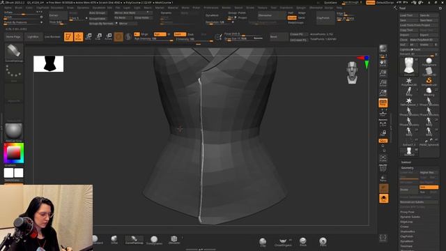 Делаю модель персонажа по концепту нейронки | Скульпт смотреть онлайн