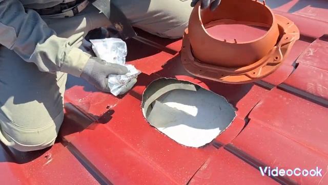 Монтаж проходного элемента Vilpe Muotokate на металлочерепи? смотреть онлайн