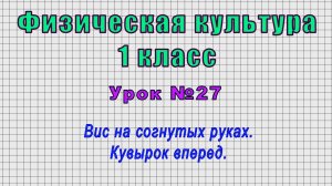 Физическая культура 1 класс (Урок№27 - Вис на согнутых руках. Кувырок вперед.)