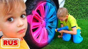 Влад и Ники играют с игрушками - Веселые истории для детей!