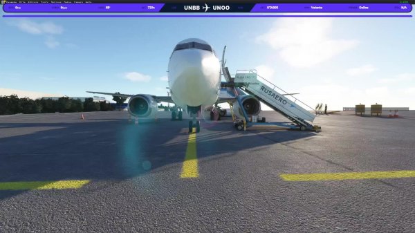 MSFS 2020, GSX, CSS 737-500, UTA005, Vatsim, Barnaul(UNBB) - Omsk(UNOO)