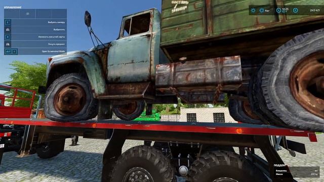 [РП] КУПИЛИ НОВЫЙ КРАН. ВЫВОЗИМ МУСОР С БАЗЫ. FS22 смотреть онлайн