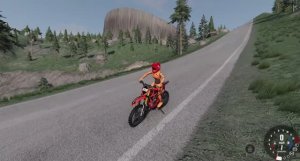 BeamNG.drive-  погоня от копов на питбайке