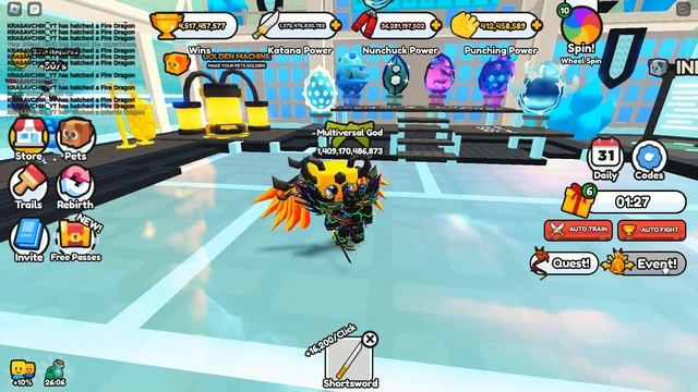 Открыл 3000 яиц Ninja Fighting Simulator смотреть онлайн