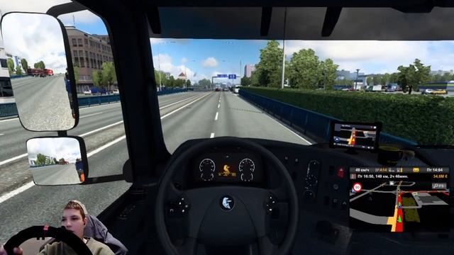 Еду по Казахстану в Euro truck simulator 2+ Руль. путешествую по смотреть онлайн