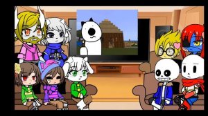 Реакция персонажей андертейл на "Майнкрафт для нубов"