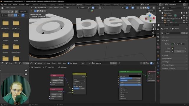 SVG в 3D / логотип в blender | blender 3d для новичков смотреть онлайн