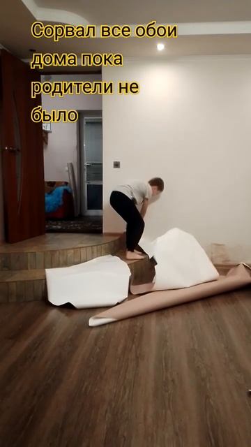 Сорвал все обои в зале пока родителей не было дома#мем смотреть онлайн