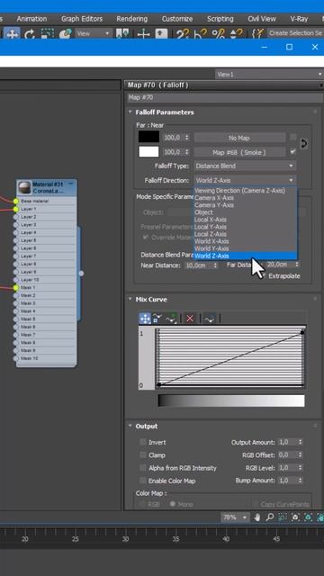 А вы знали про эту функцию в карте Falloff?! #3d #3dsmax #3dmodel #Falloff #Corona Distance