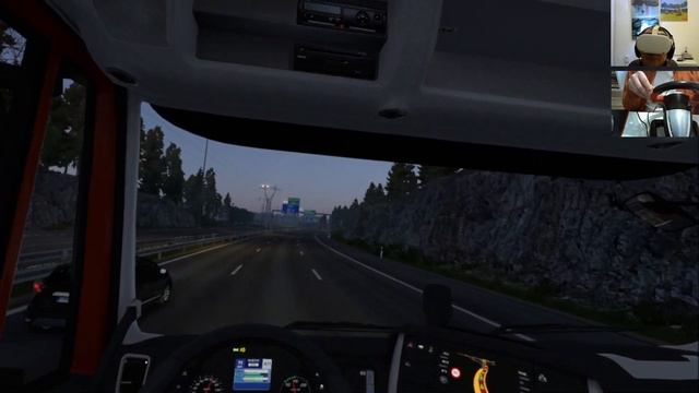 Рейс Травемюнде - Коувола в VR шлеме в Euro Truck Simulator 2.