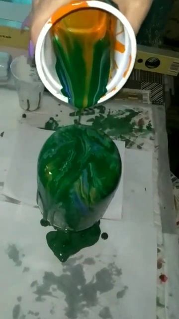 Ваза из банки #fluidart #акриловаяживопись #акриловаязали смотреть онлайн