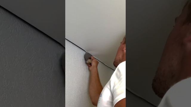 Натяжка ПВХ потолка без нагрева в профиль теневой «Ёш? смотреть онлайн