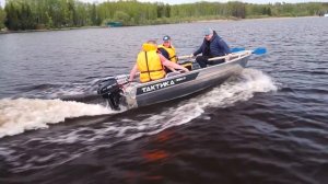 Лодочные моторы 9.9 ПРО, 9.8 и 5 сил на алюминиевой лодке Т