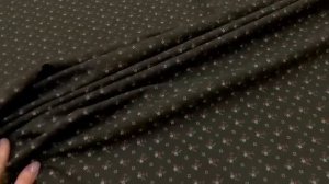 Плательный хлопок "Мелкие бордово-белые цветочки на коричневом хаки", ш.1.53м, хл-100% Артикул 2212