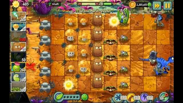 Растения против зомби 2/Plants vs Zombies 2 :Jurassic Marsh день 12 смотреть онлайн