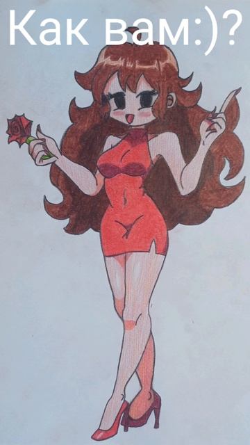 Я нарисовал:) Гёрлфренд из Фнф в двух ракурсах #shorts смотреть онлайн