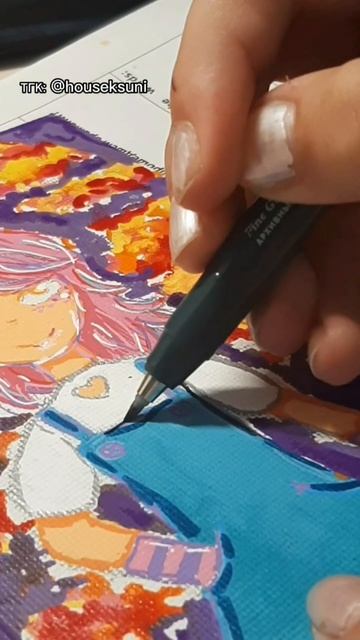 Рисую акриловыми маркерами на холсте // тг: houseksuni // смотреть онлайн