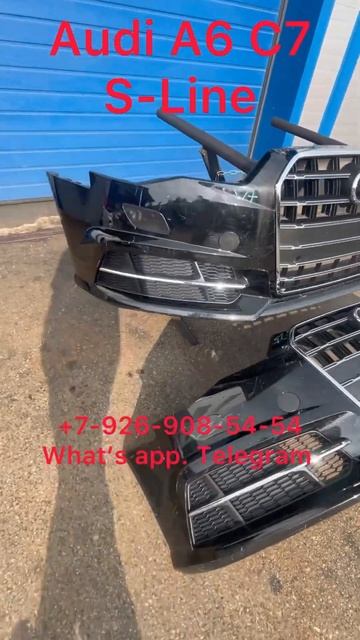 Бампер передний в сборе Audi A6 C7 S-line 2014 2015 2016 2017 2018 Решетк смотреть онлайн