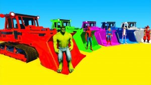 Мультики про Машинки Цветные Джипы и Бульдозеры для Детей Развивающий Мультик для детей