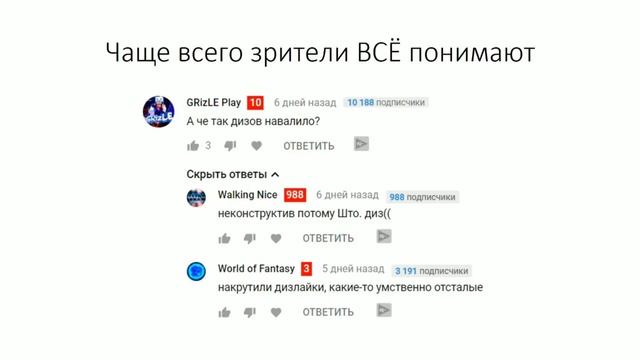 Дизлайки как с ними бороться?