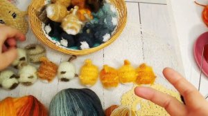 Поговорим про моих котиков! Рассказала о разных моментах в вязании котиков спицами  по моему мк