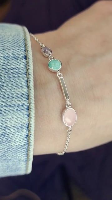 браслет tous серебро 925 пробы color амазонит розовый кварц смотреть онлайн