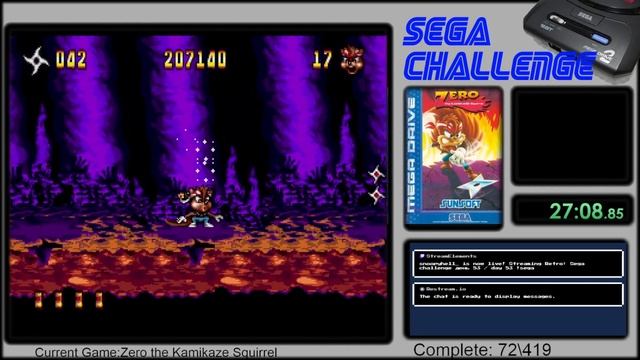 Zero the Kamikaze Squirrel sega - complete пройден