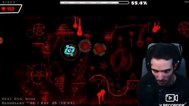 DORAMI VS GUITARHEROSTYLES Реакция На прохождение BLOODLUST Geometry Dash