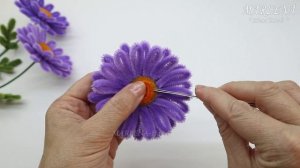 Цветы РОМАШКИ своими руками из синельной проволоки (Flo