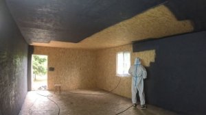 Покраска osb внутри помещения  Хозпостройка часть 12