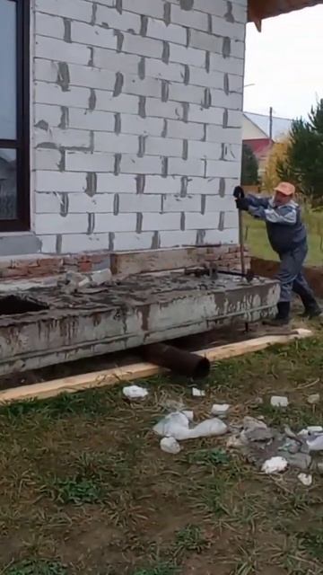 как передвинуть бетонную плиту без спецтехники? смотреть онлайн