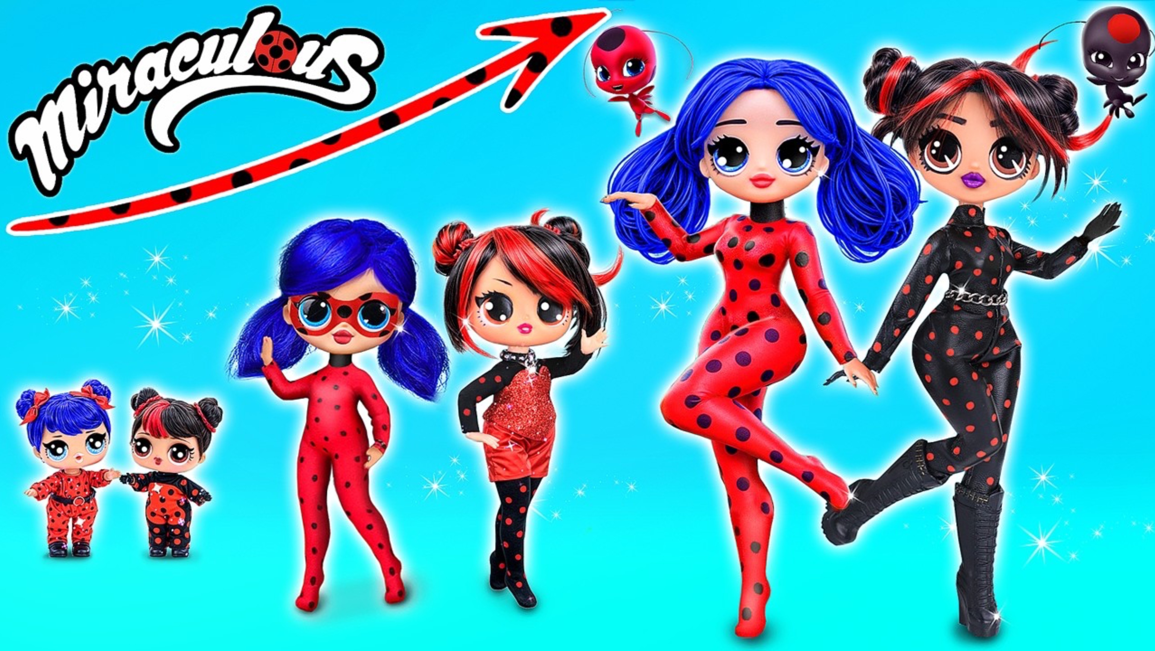 Леди Баг и Темная Леди Баг растут вместе! Поделки для кукол смотреть онлайн