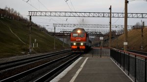 Тепловоз ТЭП70БС-187 с поездом "Калина красная". Возвращение.