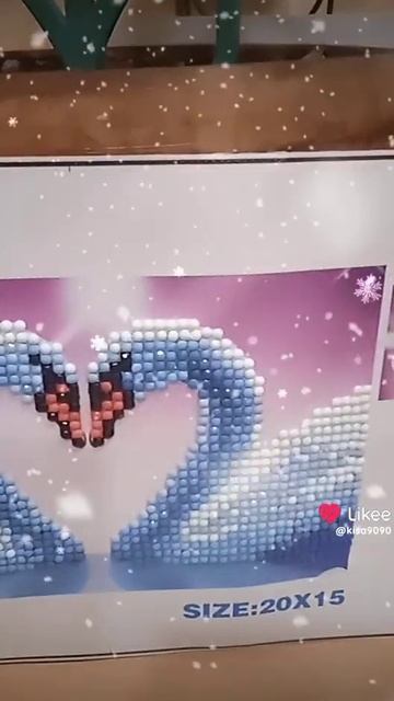 алмазная мозаика лебеди чястичная выкладка смотреть онлайн