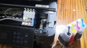 Ремонт принтера EPSON XP-3105 | Установка СНПЧ и слив чернил