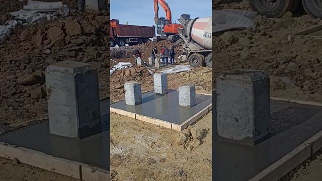 Бетонные работы. Фундамент- Ростверк. делаем подбетон? смотреть онлайн